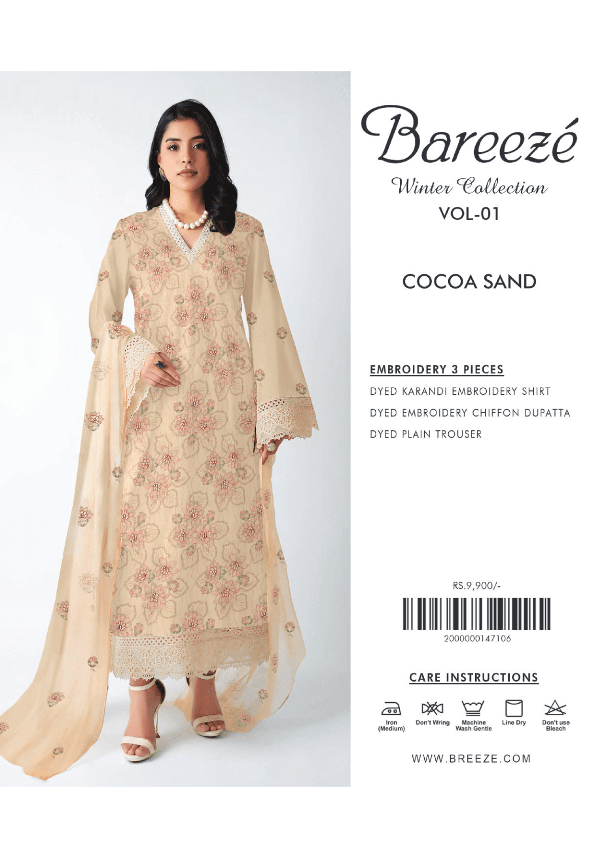 Bareeze Karandi 3pc vol.1.
