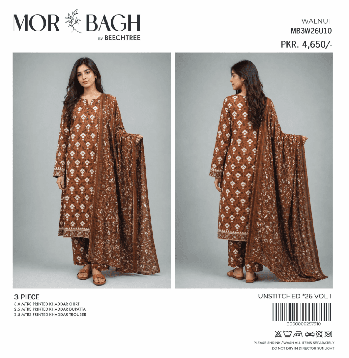 Bechtree Khaddar 3 Piece